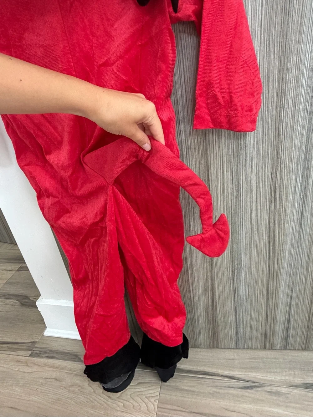 Toddler Red Devil Costume - Unbranded Plush Jumpsuit with Wings and Tail